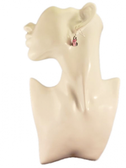 Handtaschen Ohrringe silberfarbe pink Frau Mädchen